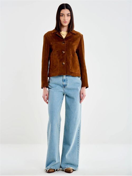 Giacca Corta in Pelle VICOLO | TD0148COGNAC